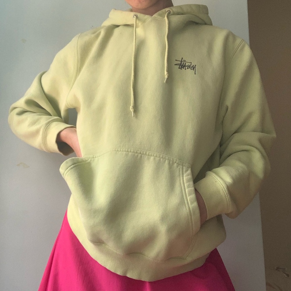 STUSSY HOODIE CHARTREUSE